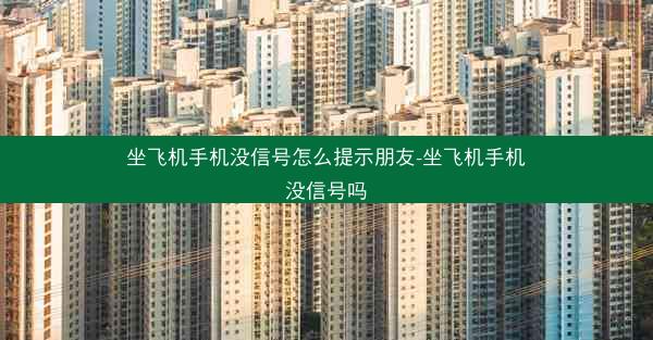 坐飞机手机没信号怎么提示朋友-坐飞机手机没信号吗