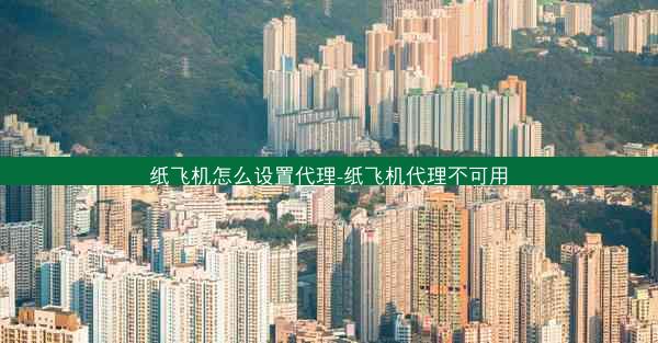 纸飞机怎么设置代理-纸飞机代理不可用