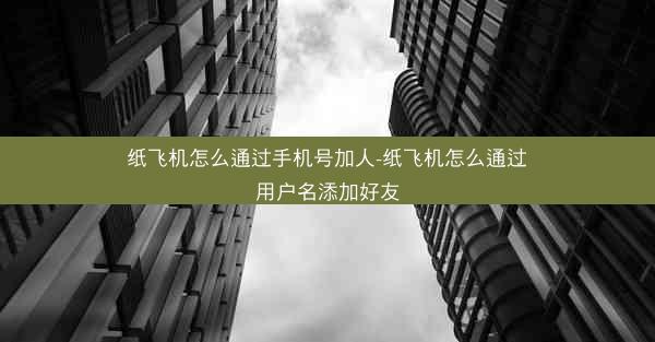 纸飞机怎么通过手机号加人-纸飞机怎么通过用户名添加好友