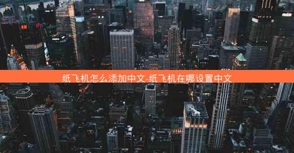 纸飞机怎么添加中文-纸飞机在哪设置中文