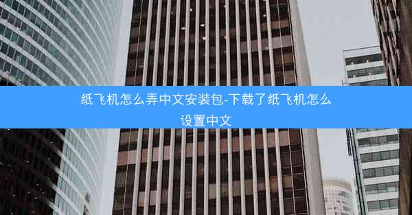纸飞机怎么弄中文安装包-下载了纸飞机怎么设置中文