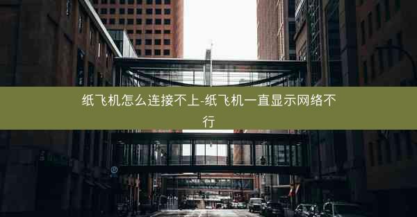 纸飞机怎么连接不上-纸飞机一直显示网络不行