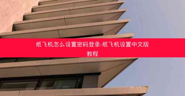 纸飞机怎么设置密码登录-纸飞机设置中文版教程