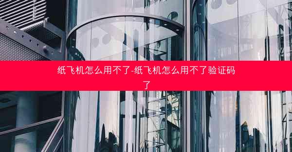 纸飞机怎么用不了-纸飞机怎么用不了验证码了