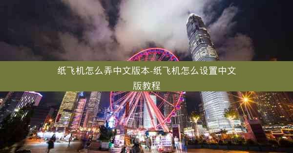 纸飞机怎么弄中文版本-纸飞机怎么设置中文版教程