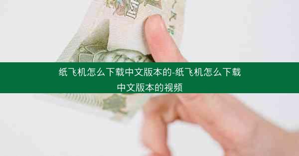 纸飞机怎么下载中文版本的-纸飞机怎么下载中文版本的视频