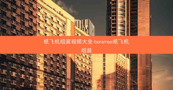 纸飞机组装视频大全-boramae纸飞机组装