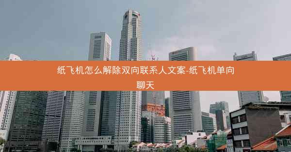 纸飞机怎么解除双向联系人文案-纸飞机单向聊天
