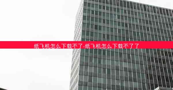 纸飞机怎么下载不了-纸飞机怎么下载不了了