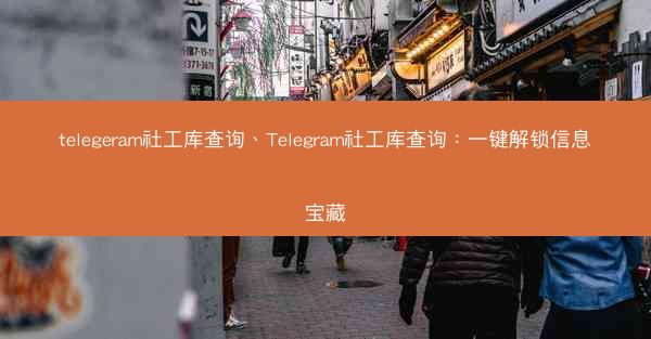 telegeram社工库查询、Telegram社工库查询：一键解锁信息宝藏