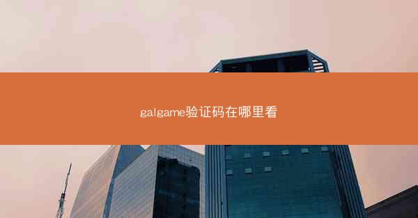 galgame验证码在哪里看