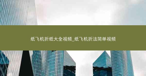 纸飞机折纸大全视频_纸飞机折法简单视频
