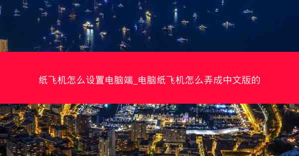 纸飞机怎么设置电脑端_电脑纸飞机怎么弄成中文版的