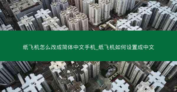 纸飞机怎么改成简体中文手机_纸飞机如何设置成中文