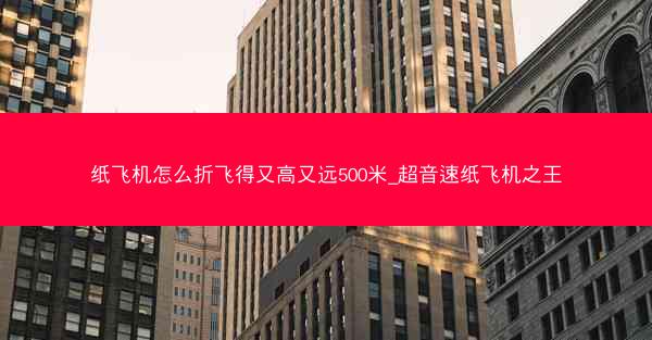 纸飞机怎么折飞得又高又远500米_超音速纸飞机之王