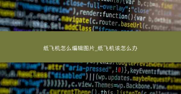 纸飞机怎么编辑图片_纸飞机该怎么办