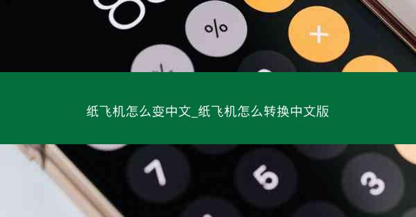 纸飞机怎么变中文_纸飞机怎么转换中文版