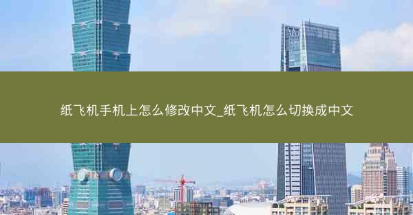 纸飞机手机上怎么修改中文_纸飞机怎么切换成中文