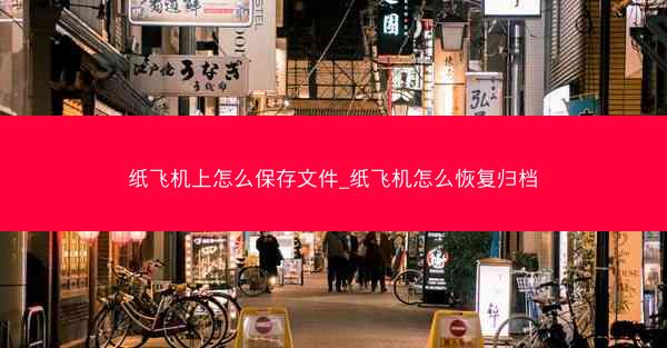 纸飞机上怎么保存文件_纸飞机怎么恢复归档