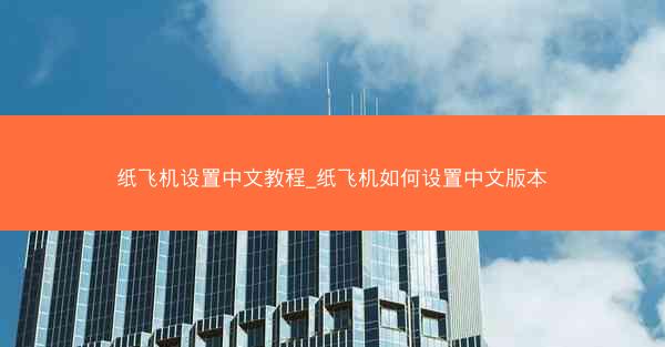 纸飞机设置中文教程_纸飞机如何设置中文版本