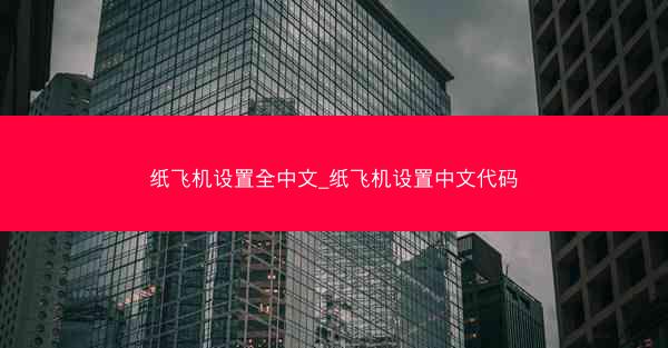纸飞机设置全中文_纸飞机设置中文代码