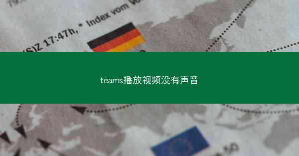 teams播放视频没有声音