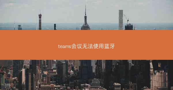 teams会议无法使用蓝牙
