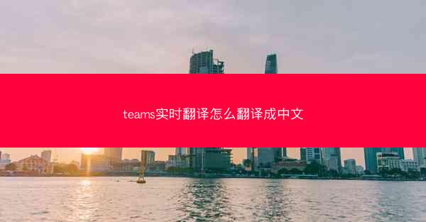 teams实时翻译怎么翻译成中文