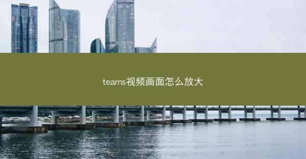 teams视频画面怎么放大