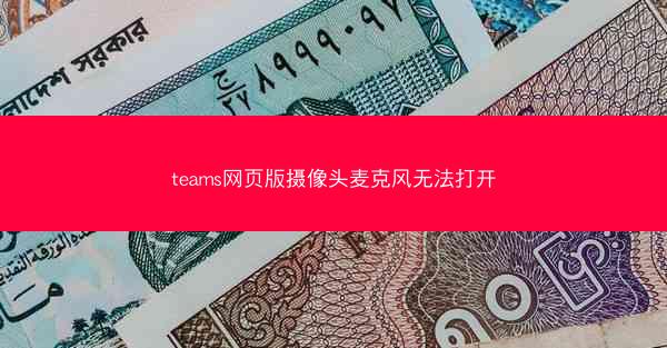 teams网页版摄像头麦克风无法打开