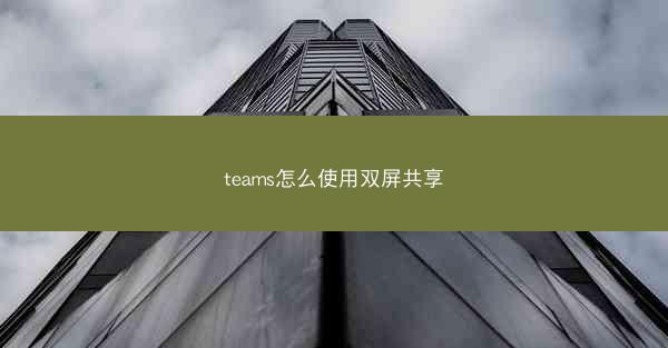 teams怎么使用双屏共享