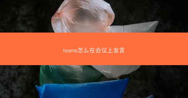 teams怎么在会议上发言