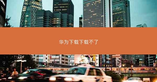 华为下载下载不了