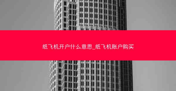 纸飞机开户什么意思_纸飞机账户购买