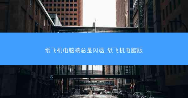 纸飞机电脑端总是闪退_纸飞机电脑版