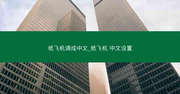 纸飞机调成中文_纸飞机 中文设置