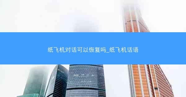 纸飞机对话可以恢复吗_纸飞机话语