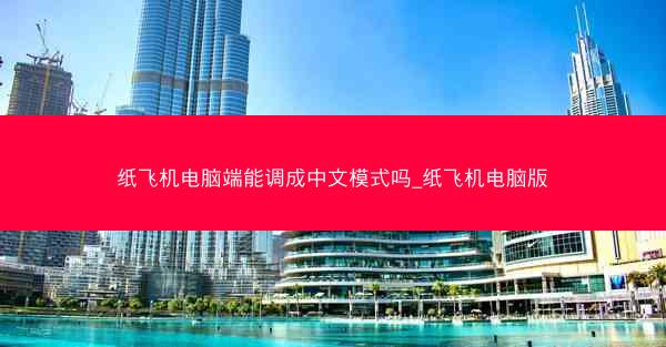 纸飞机电脑端能调成中文模式吗_纸飞机电脑版