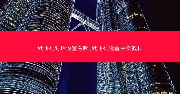 纸飞机对话设置在哪_纸飞机设置中文教程