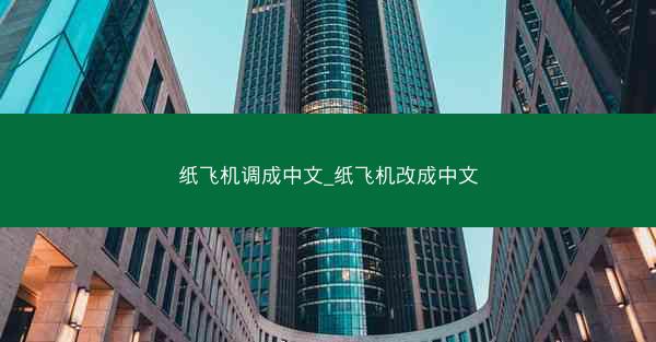 纸飞机调成中文_纸飞机改成中文