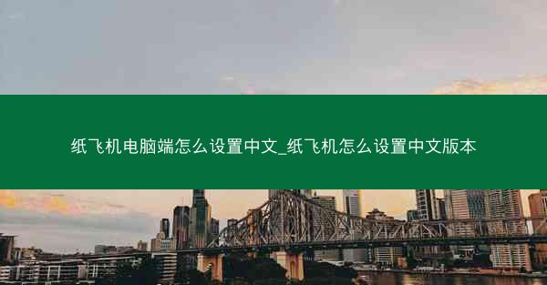 纸飞机电脑端怎么设置中文_纸飞机怎么设置中文版本