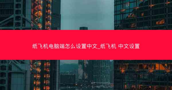 纸飞机电脑端怎么设置中文_纸飞机 中文设置