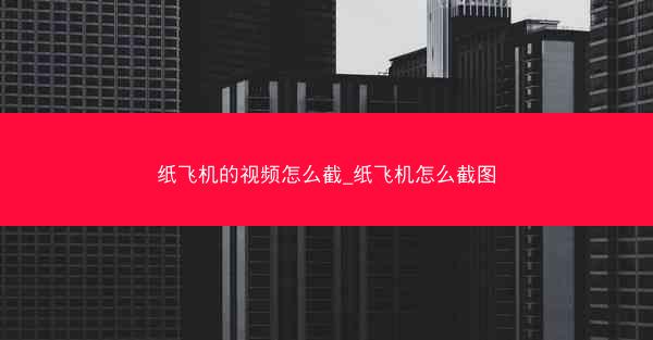 纸飞机的视频怎么截_纸飞机怎么截图