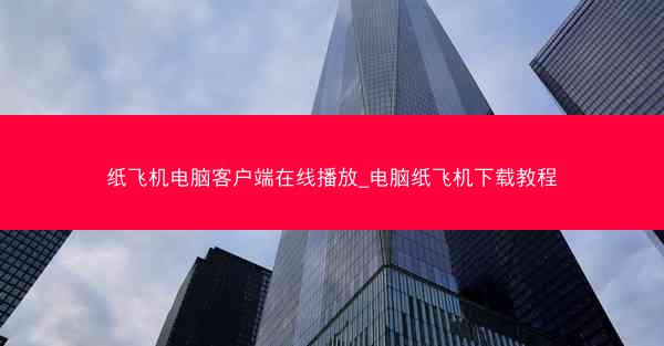 纸飞机电脑客户端在线播放_电脑纸飞机下载教程