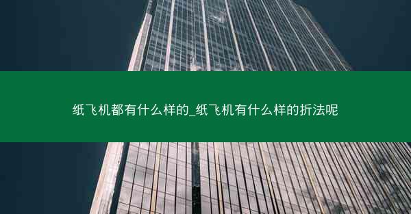 纸飞机都有什么样的_纸飞机有什么样的折法呢