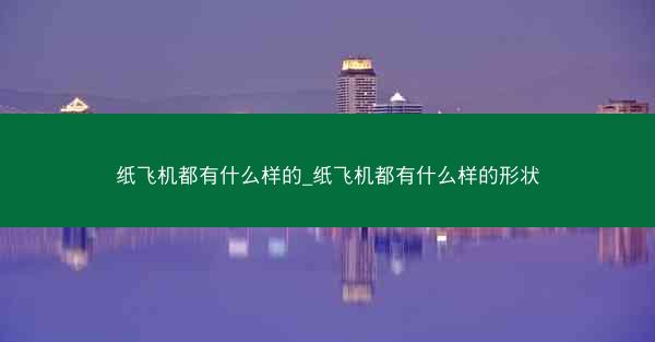 纸飞机都有什么样的_纸飞机都有什么样的形状