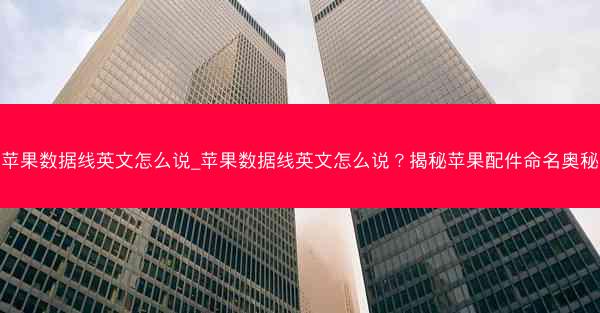 苹果数据线英文怎么说_苹果数据线英文怎么说？揭秘苹果配件命名奥秘