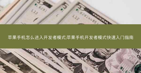 苹果手机怎么进入开发者模式;苹果手机开发者模式快速入门指南