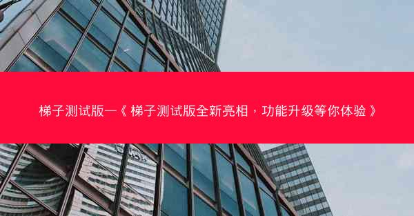 梯子测试版—《梯子测试版全新亮相，功能升级等你体验》