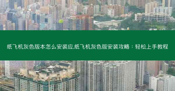 纸飞机灰色版本怎么安装应,纸飞机灰色版安装攻略：轻松上手教程